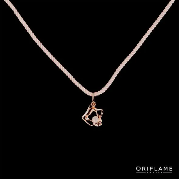 قلادة من النحاس الأصفر بطلاء ذهب وردي طبيعي 44799 Collier En Laiton Avec Placage D'or Rose Naturel - Image 1