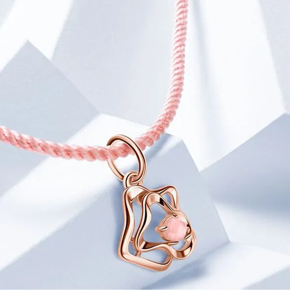 قلادة من النحاس الأصفر بطلاء ذهب وردي طبيعي 44799 Collier En Laiton Avec Placage D'or Rose Naturel - Image 2