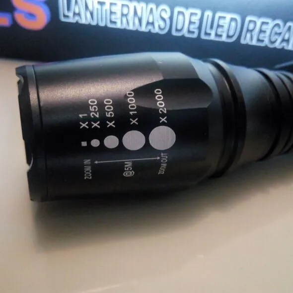 مصباح يدوي فائق السطوع عالي الجودة بدرجات ضوء مختلفة X-BALOG T6 LED FlashLight Rechargable with Multi-Light Mode BL-8668 - Image 2