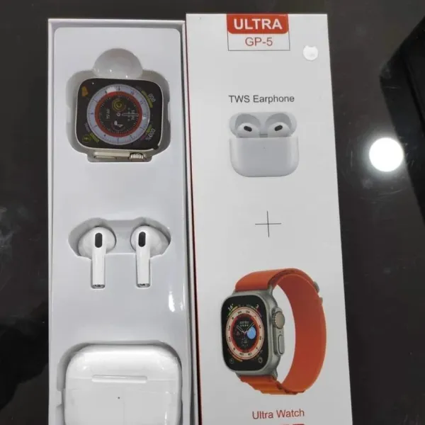 ساعة ذكية بسوارين وسماعات بلوتوث أصلية - Smart Watch Haino Teko GP5  - Image 1