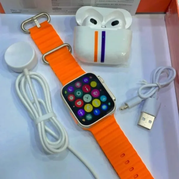 ساعة ذكية بسوارين وسماعات بلوتوث أصلية - Smart Watch Haino Teko GP5  - Image 2