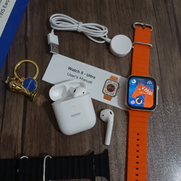 ساعة ذكية بسوارين وسماعات بلوتوث أصلية - Smart Watch Haino Teko GP5  - Image 3