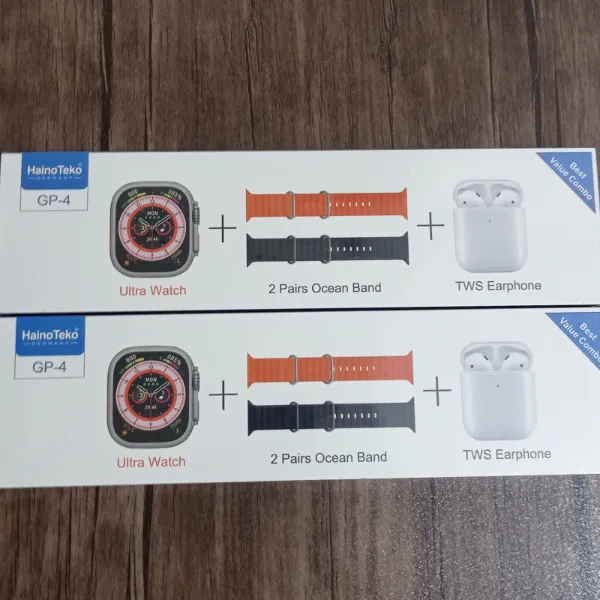 ساعة ذكية بسوارين وسماعات بلوتوث أصلية - Smart Watch Haino Teko GP5  - Image 4