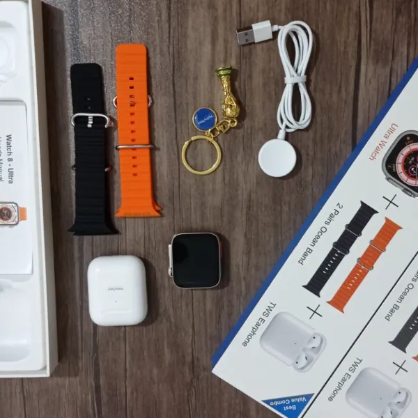 ساعة ذكية بسوارين وسماعات بلوتوث أصلية - Smart Watch Haino Teko GP5  - Image 7