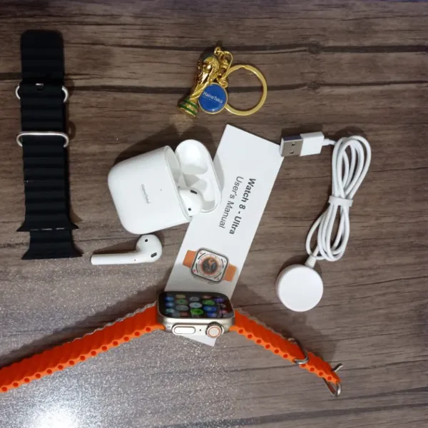 ساعة ذكية بسوارين وسماعات بلوتوث أصلية - Smart Watch Haino Teko GP5  - Image 8