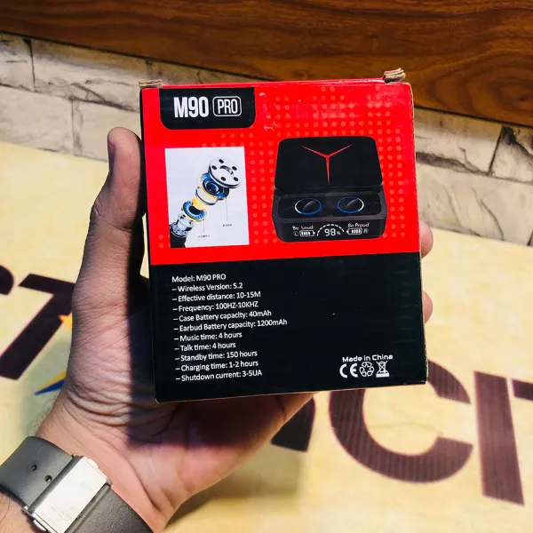 السماعات العملاقة ببطارية 7 ساعات - Earbuds M90 Pro - Image 7