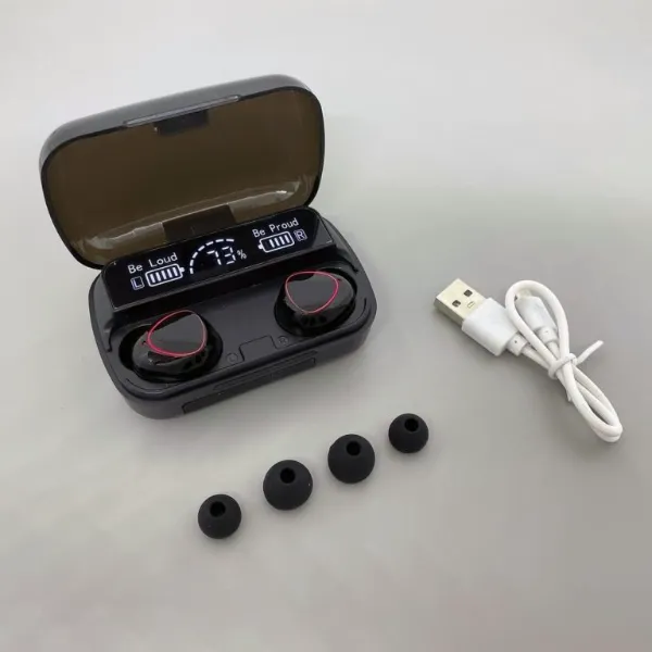 سماعات بلوتوث ببطارية 7 ساعات وباور بانك لإمكانية شحن الهاتف Earbuds M10 - Image 2