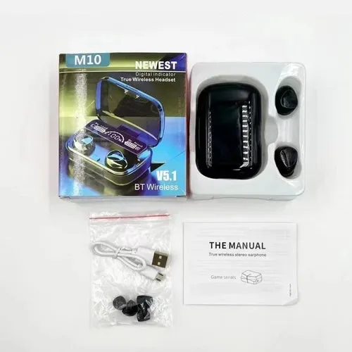 سماعات بلوتوث ببطارية 7 ساعات وباور بانك لإمكانية شحن الهاتف Earbuds M10 - Image 5