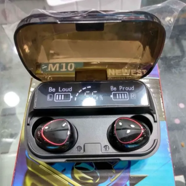 سماعات بلوتوث ببطارية 7 ساعات وباور بانك لإمكانية شحن الهاتف Earbuds M10 - Image 7