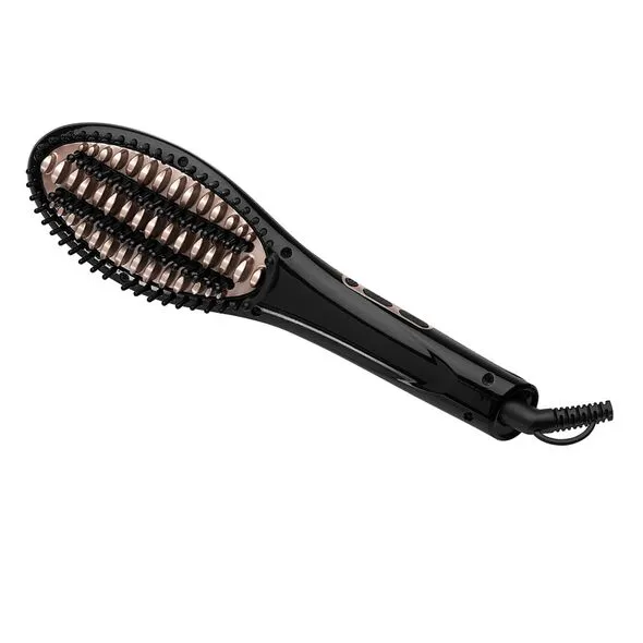 فرشاة السيراميك بدرجات حرارة عالية لتصفيف جميع أنواع الشعر AEG Hair Straightening Brush Led Temperature Display GB-5687 [CLONE] - Image 1