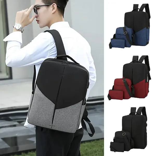 حقيبة ظهر متعددة الوظائف مكونة من 3 قطع مع مخرج USB ومخرج kit-man V6 - Image 2