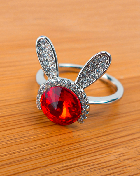 BAGUE LAPIN ROUGE - Image 1