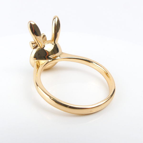 Bague Lapin Blanc -Doré- - Image 2