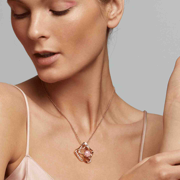 FLOWERY DELICATE CORD NECKLACE - Image 4