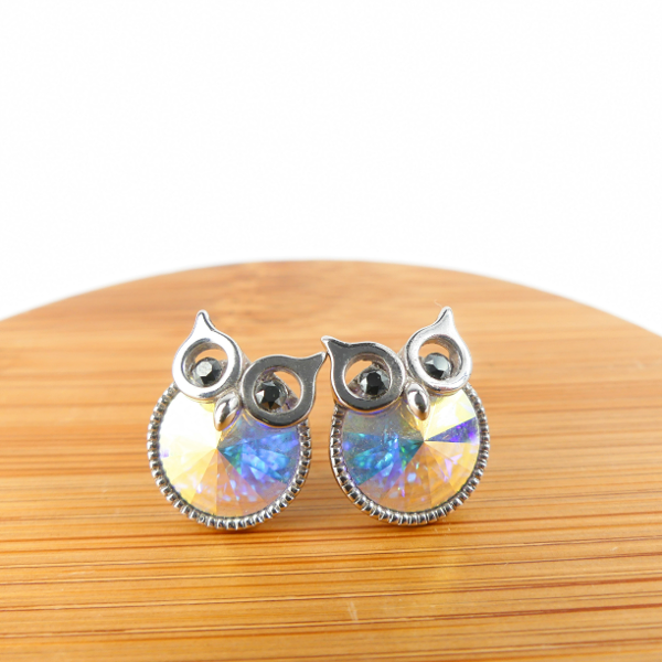 Boucle D'oreille Hibou Blanc - Image 2