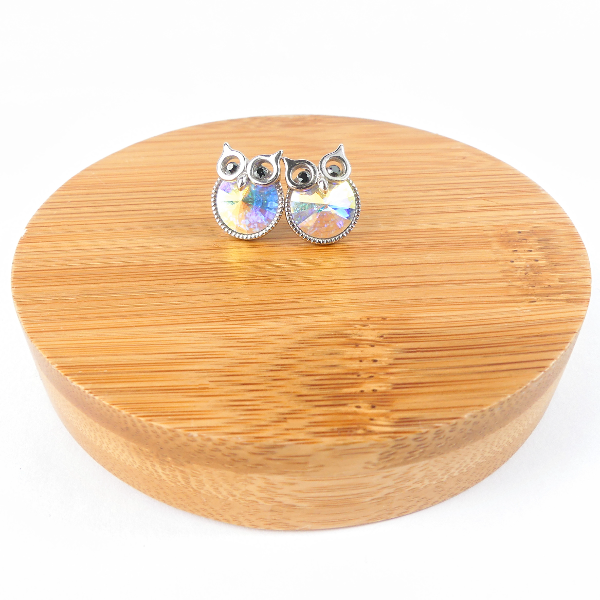 Boucle D'oreille Hibou Blanc - Image 3