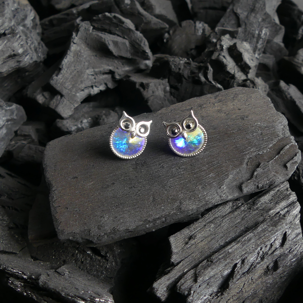 Boucle D'oreille Hibou Blanc - Image 4
