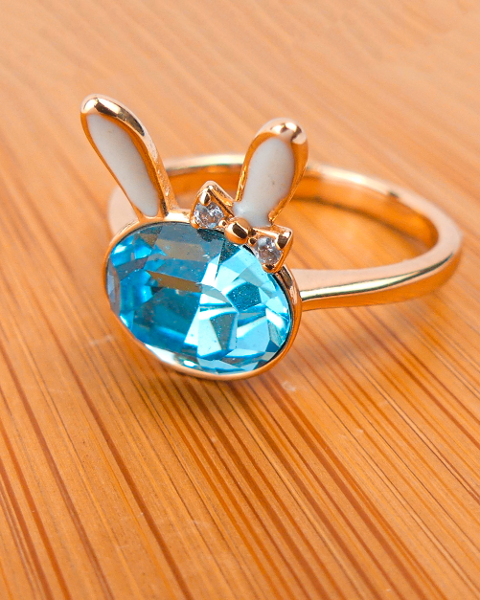 Bague Lapin Blanc-Plaqué Or - Image 3