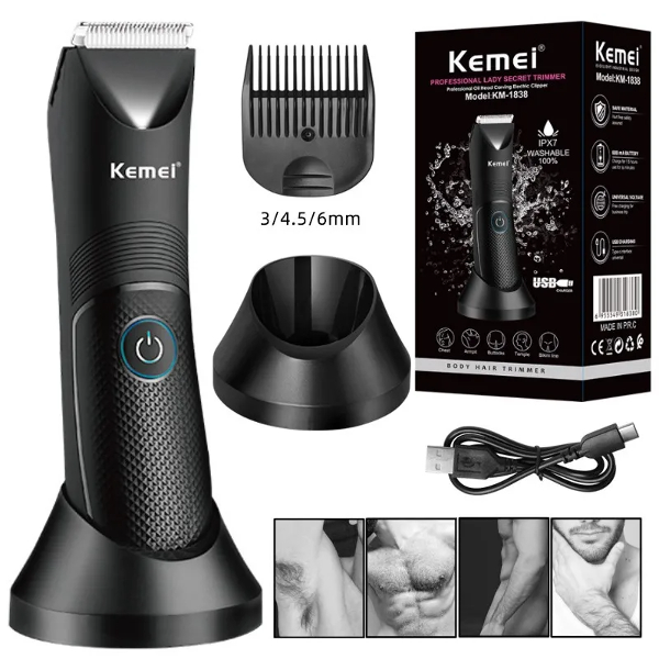  Kemei-Tondeuse à cheveux électrique - rasoir étanche