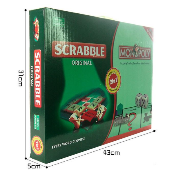 Board 2in1 Scrabble + Monopoly Classique - Image 1
