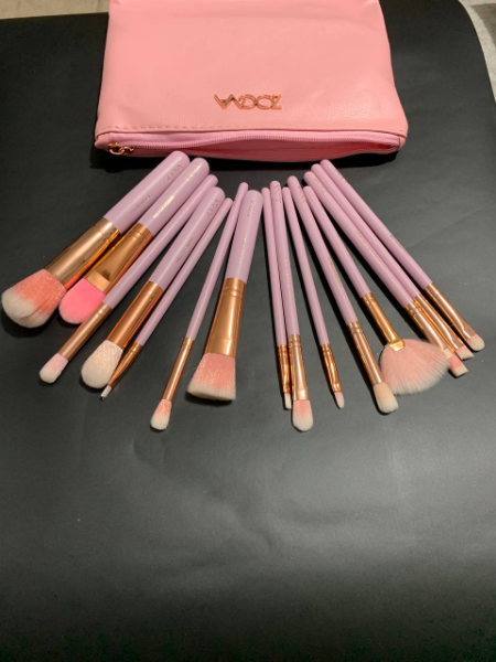 Lot de 15 Pinceaux zoeva professionnels avec trousse - Image 2