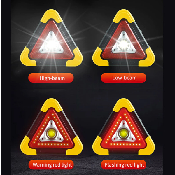عندك سيارة، لازم يكون عندك هذا باش تحمي روحك   Triangle D'alerte + Torche LED 10W - Image 2