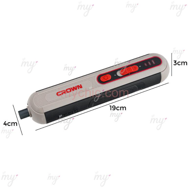 مفك براغي لاسلكي 3.6 فولط 2 أمبير مع 25 رأس مفك Crown CT22053 TB - Image 1