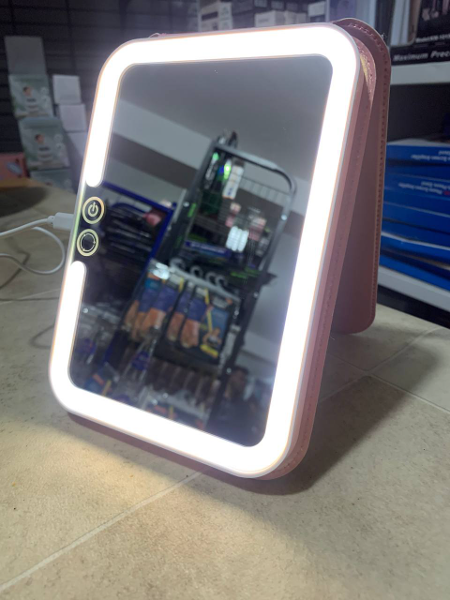 Miroir de maquillage portable tactile  avec LED 3 Couleurs-مرآة مكياج محمولة تعمل باللمس   مع 3 ألوان LED - Image 4