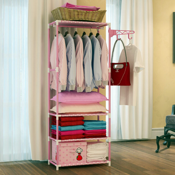 Porte-manteau et organisateur de vêtements a 3 Étagère multifonctionnel