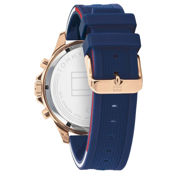 Tommy Hilfiger Men’s Quartz Silicone Strap White Dial 46mm Watch 1791778 - Image 3
