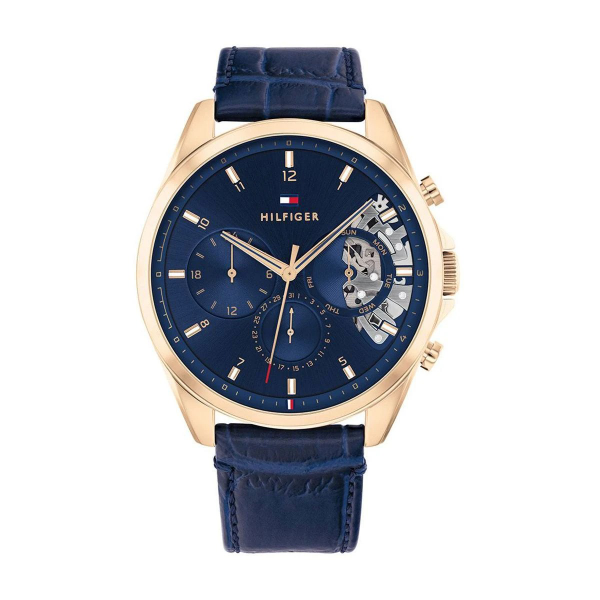 Tommy Hilfiger pour des Hommes Analogique Quartz Montre avec Bracelet en Cuir 1710451 - Image 1