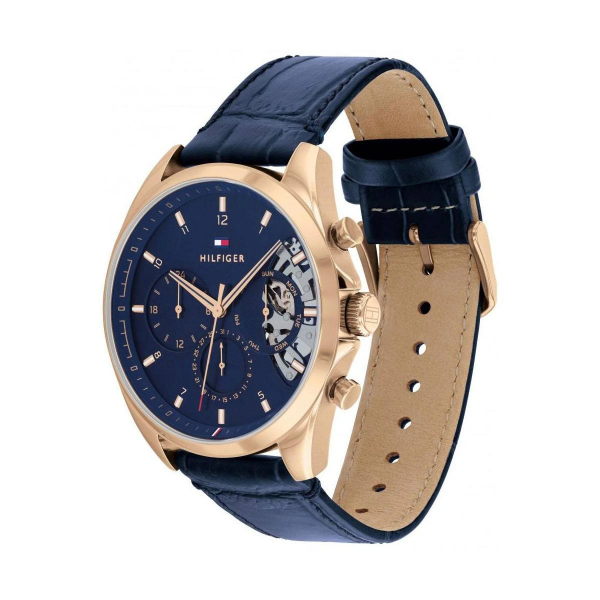Tommy Hilfiger pour des Hommes Analogique Quartz Montre avec Bracelet en Cuir 1710451 - Image 2