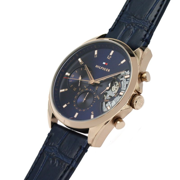 Tommy Hilfiger pour des Hommes Analogique Quartz Montre avec Bracelet en Cuir 1710451 - Image 4
