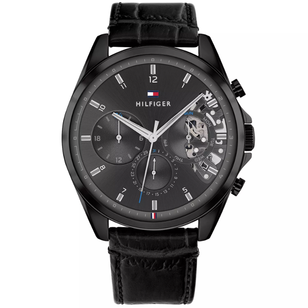 Tommy Hilfiger pour des Hommes Analogique Quartz Montre avec Bracelet en Cuir 1710452  - Image 1