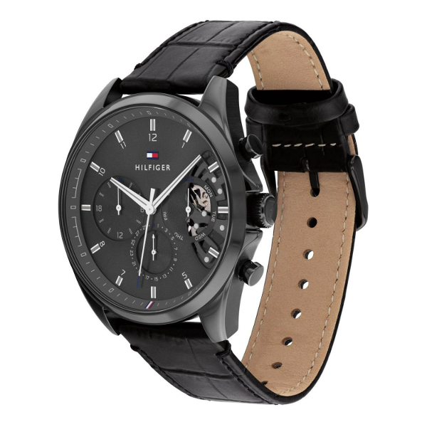 Tommy Hilfiger pour des Hommes Analogique Quartz Montre avec Bracelet en Cuir 1710452  - Image 2