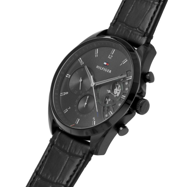 Tommy Hilfiger pour des Hommes Analogique Quartz Montre avec Bracelet en Cuir 1710452  - Image 4