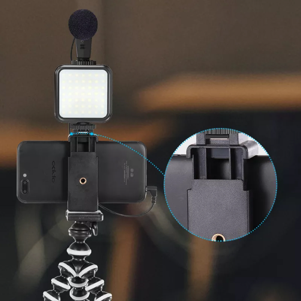 طقم تصوير الفيديوهات بالهاتف بطريقة إحترافية Vlogging Kit D'enregistrement Vidéo Pour Smartphones KIT-03LM