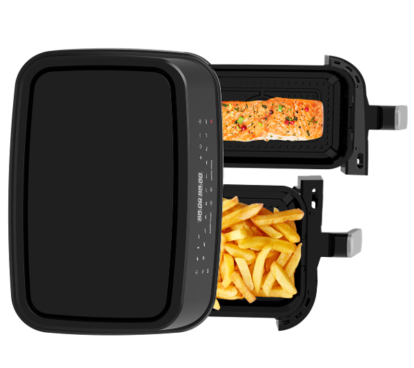 المقلات الهوائية المزدوجة بدون زيت سعة 5.5 لتر | Techwood Air Fryer - Image 1