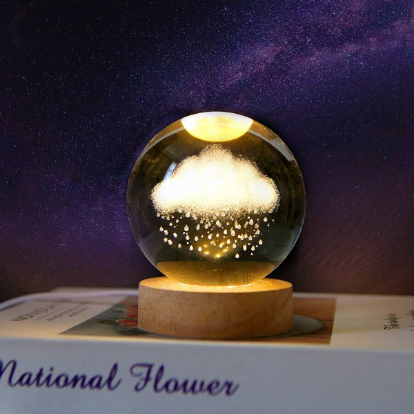 Veilleuse boule de cristal | الكرة المضيئة بأشكال مختلفة ثلاثية الأبعاد - Image 6