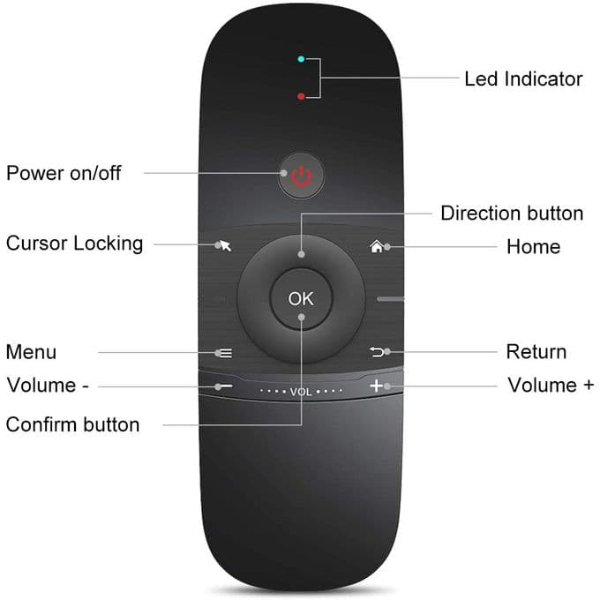 Gold Tech لوحة مفاتيح صغيرة w1، ماوس ، لاسلكي،  للتلفاز الذكي، Android Box  - Image 3
