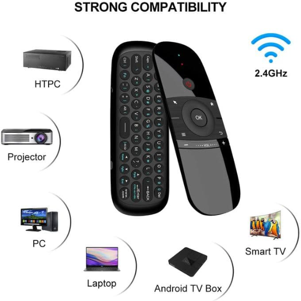 Gold Tech لوحة مفاتيح صغيرة w1، ماوس ، لاسلكي،  للتلفاز الذكي، Android Box  - Image 4