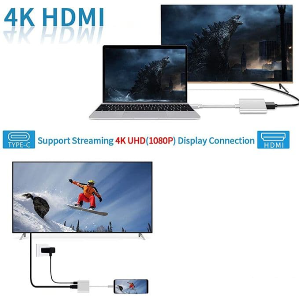 Hub Adaptateur Multiport 3 In 1 - Type-C 3.1 To Hdmi 4K + Usb 3.0 + Type-C(Pd) - Image 3