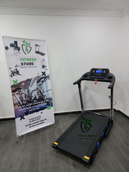 جهاز الجري من PRO FITNESS الوزن الأقصى 110 كغ، جهاز المشي والركض القابل للطي مع الإمالة اليدوية ومراقبة معدل ضربات القلب بالإضافة إلى مساحة جري ممتازة - Image 4