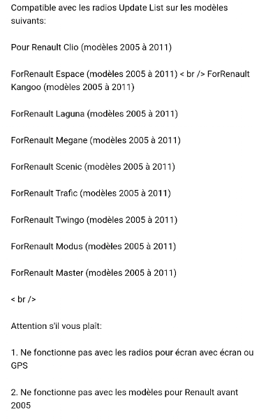 Câble auxiliaire Peugeot Renault Volkswagen  - Image 2