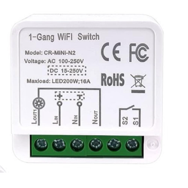 المفتاح الذكي ذو قناة الواحدة بتقنية الواي فاي - Smart Switch WIFI 1 Channel - Image 1