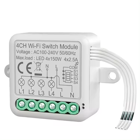 مفتاح ذكي صغير (4 قنوات) مع واي فاي - Wifi Smart Switch 4 Channel - Image 2