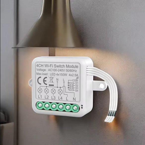 مفتاح ذكي صغير (4 قنوات) مع واي فاي - Wifi Smart Switch 4 Channel - Image 3