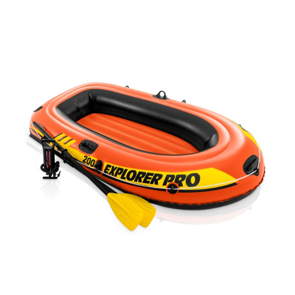 قارب متين قابل للنفخ لشخصين مع مجادف طويلة INTEX EXPLORER 200 Barque Gonflable avec Une Pompe et 2 Ramesعرض - Image 4