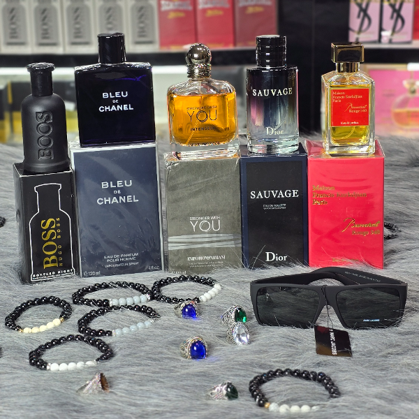 5 عطور + نضارات براسلي و خاتم - Image 1