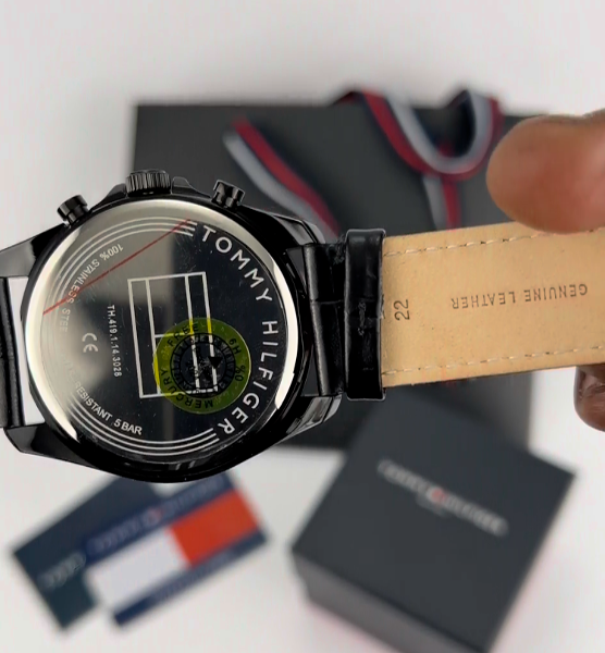 Tommy Hilfiger pour des Hommes Analogique Quartz Montre avec Bracelet en Cuir 1710452  - Image 8
